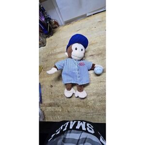 Applause brand Curious George baseball player plush monkey